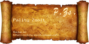 Pality Zsolt névjegykártya